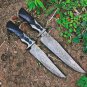 Integral custom handmade Damascus knife/pair of 02 fixed blades/hunting knives