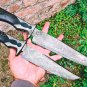 Integral custom handmade Damascus knife/pair of 02 fixed blades/hunting knives