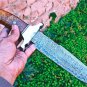 Custom handmade Damascus steel Hunting knife 13" fixed blade survival knife