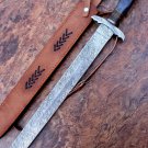 Damascus steel Blank blade knives-25" Damascus steel Hunting sword battle ready