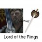 Handmade Lord of the rings Theoden Herugrim Replica Battle Sword Groomsmen gift