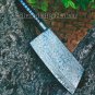 Damascus knife steel copper cleaver W/Sheath wood handmade cleaver custom blade
