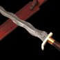 Damascus steel handmade knives - 24" Damascus steel Snake sword/camping/outdoor