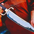 Damascus steel Custom handmade Bowie knife - 21" Hunting Forged blade w/sheath