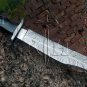 Damascus steel handmade knives 17" Beautiful Damascus steel feather pttern bowie