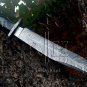 Damascus steel handmade knives 17" Beautiful Damascus steel feather pttern bowie