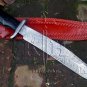 Damascus steel handmade knives 17" Beautiful Damascus steel feather pttern bowie