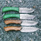 Custom handmade Damascus steel knives Lot of 04 Damascus steel Skinner knives