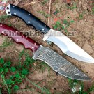 Custom handmade Damascus steel knives Pair of 02 hunting knifes/camping/hunting