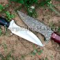 Custom handmade Damascus steel knives Pair of 02 hunting knifes/camping/hunting