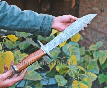 Damascus steel Hunting knives-15" Damascus steel bowie knife/survival/camping