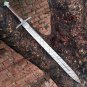 Custom handmade Damascus steel knives 36" Damascus steel sword/camping sword
