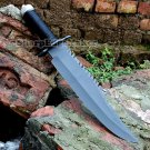 Custom handmade D-2 steel knives 17" D-2 steel Hunting knife blackened blade