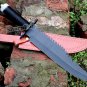 Custom handmade D-2 steel knives 17" D-2 steel Hunting knife blackened blade