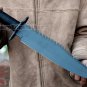 Custom handmade D-2 steel knives 17" D-2 steel Hunting knife blackened blade