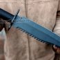 Custom handmade D-2 steel knives 17" D-2 steel Hunting knife blackened blade