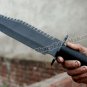 Custom handmade D-2 steel knives 17" D-2 steel Hunting knife blackened blade