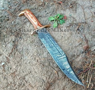 Damascus steel Hunting knives-17" Damascus steel bowie knife/survival/camping