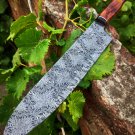 Damascus Steel Knife Custom Handmade - 14.00" inches Damascus Steel Mosaic pattern chef knife