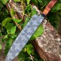 Damascus Steel Knife Custom Handmade - 14.00" inches Damascus Steel Mosaic pattern chef knife