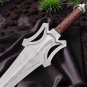 Fantasy Medieval Longsword with Ornate Guard, Leather Wrapped Handle | Stainless Steel Blade