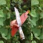 Handmade 17 Inch Damascus Steel Hunting Knife | Fixed Blade Bowie Knife with Leather Sheath