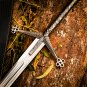 Handmade J2 Steel Highland Claymore & LOTR Roman Sword - Black Medieval Replica