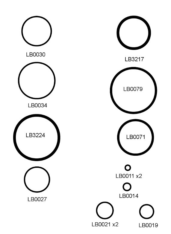 Senco SN1 SNI parts O-ring and LB5004 seal kit