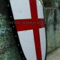 Shield Medieval Knight Templar Red Cross Shield 18 Gage Battle Armor Shield