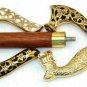 4 HANDLE WITH 1 STICK Handle Full Brass Walking Stick Vintage Cane STYLE GIFT