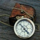 Brass Locket Compass Necklace Maritime Steampunk Antique Vintage Gift Compass