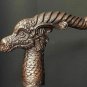 Nautical Dragon Victorian Head Handle Antique Vintage Wooden Walking Cane Stick