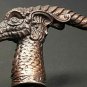 Nautical Dragon Victorian Head Handle Antique Vintage Wooden Walking Cane Stick
