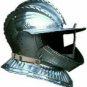 Medieval Knight Closed Helmet Battle Warrior Steel Helmet LARP Replica Helmet