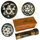 Brass Kaleidoscope with wooden box Vintage Antique Gifts For Kids/Boy/Girl/Son