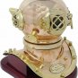 Medium Size Diving Helmet Replica on Fixed Base, Nautical Décor Marine Gift Div
