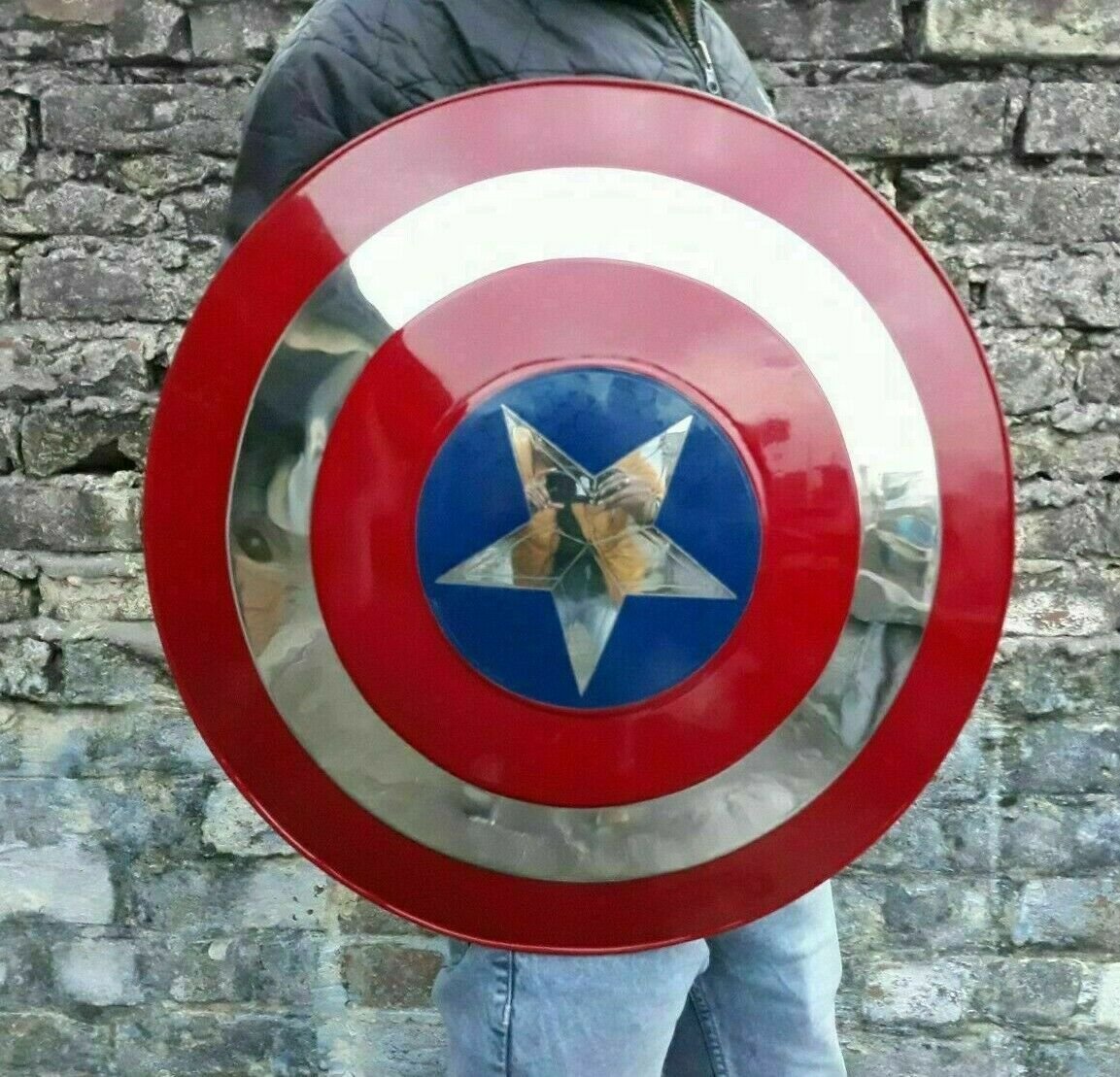 Medieval Captain America Shield X-Mas Cosplay Prop Best Steel Metal Shield GiftD