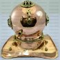 Nautical Brass & Copper Antique CLOCK Diving Divers Helmet Home Decorative