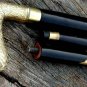 Victorian Brass Designer Handle Walking Cane Stick Vintage Wooden Canes