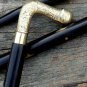 Victorian Brass Designer Handle Walking Cane Stick Vintage Wooden Canes