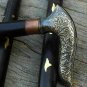 Vintage Brass Handle Antique Style Wooden Walking Stick Vintage Cane 36"