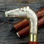 Vintage Solid Brass Handle Antique Style Victorian Cane Wooden Walking Stick New