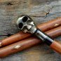 Walking Stick Cane Brass Skull Voodoo Handle Vintage Antique Cane Christmas Gift