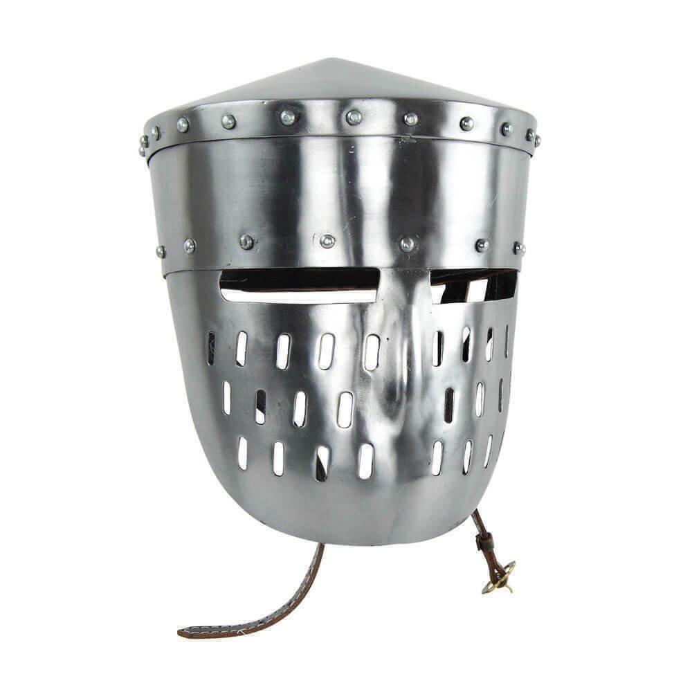 MEDIEVAL TEMPLAR CRUSADER HELMET KNIGHT TEMPLAR ARMOUR HELMET GREAT HELMET