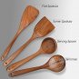 4 piece LAYBROY Wooden Spoon For Cooking, Non stick Wooden spoons, spatulas