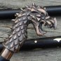 Antique Dragon head Handle Vintage Style Wooden Walking Stick Designer Cane Gift
