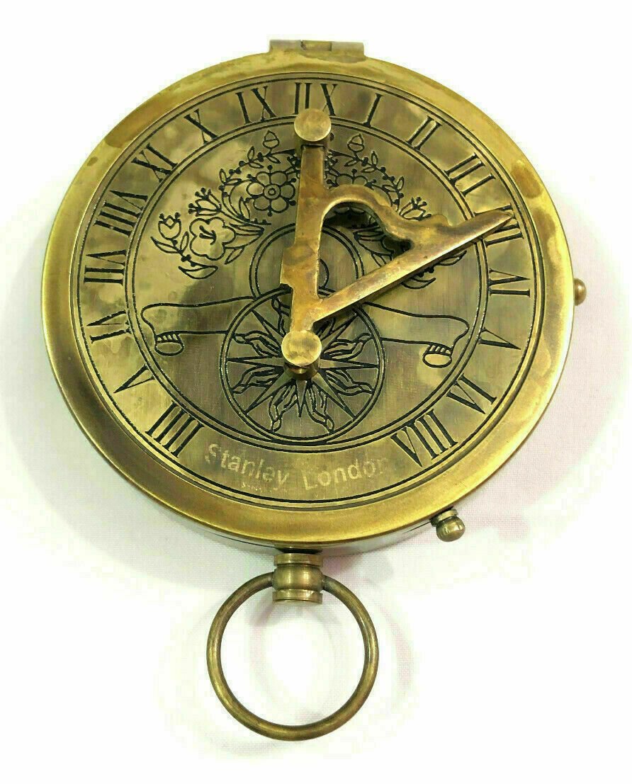 Nautical Maritime Sundial Brass Compass Navigational Nautical Working Compass