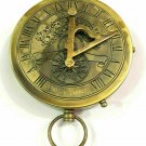 Nautical Maritime Sundial Brass Compass Navigational Nautical Working Compass