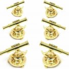 Maritime Brass Compass Nautical Mini Alidade Set of 6 Pieces Telescope Alidade