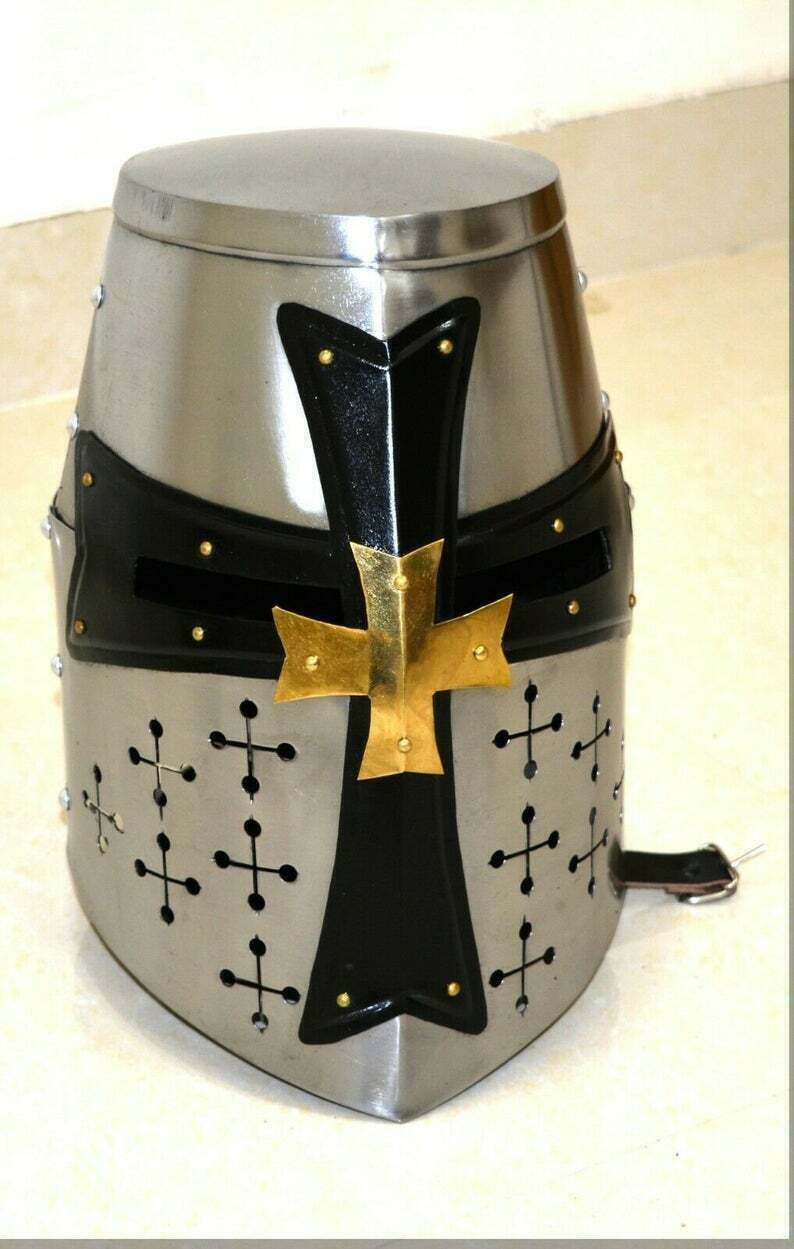 Medieval Templar Knight Crusader Helmet Armor LARP